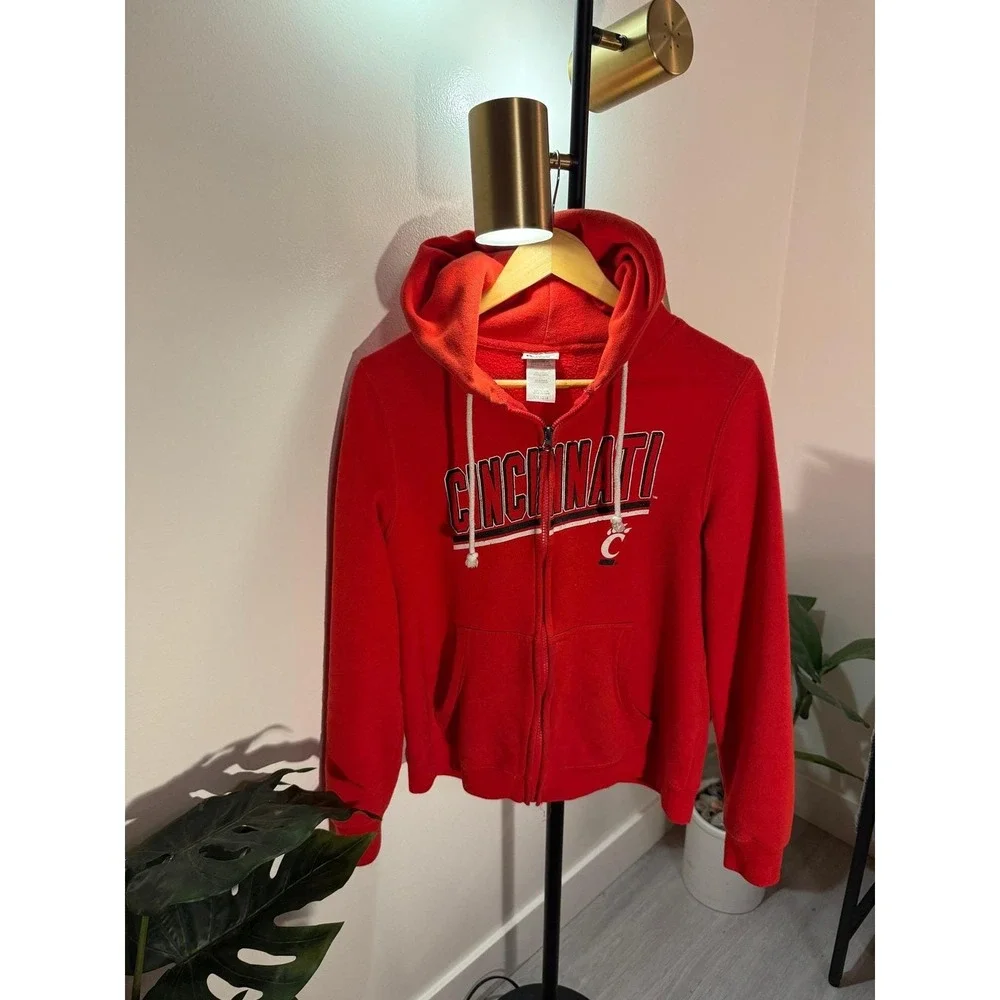 Pro Edge Cincinnati Bearcats Youth Red Full Zip Hoodie‎ Sweatshirt Large 12/14